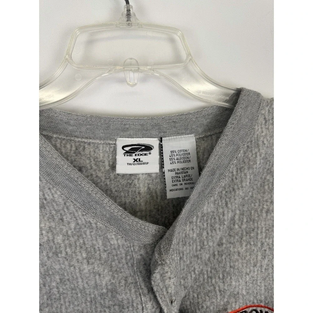 Vintage The Edge  Men's Cleveland Browns gray long sleeve Sweater size XL‎